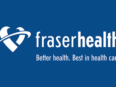 dark blue background with Fraser Health logo
