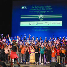 Students sing about environment